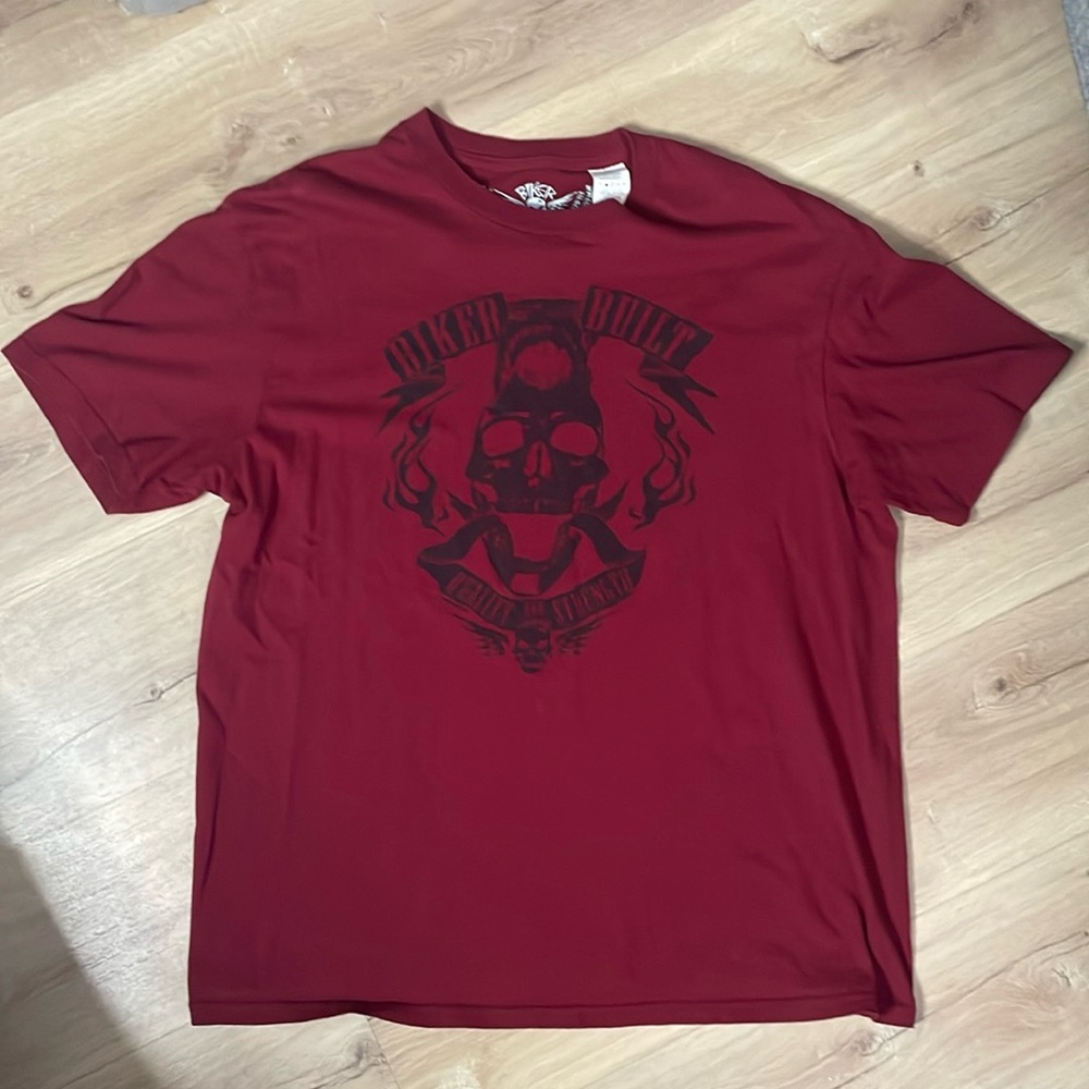 Y2K Biker Built‎ Skull Shirt. Red. XL. Great Condition!